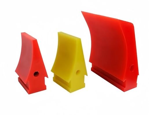 Polyurethane Scrapers Polyurethane Conveyor Cleaner Red Color High Strength