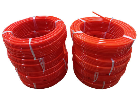 Red Color Polyurethane PU Round Belt 90 A Shore Hardness Custom Logo