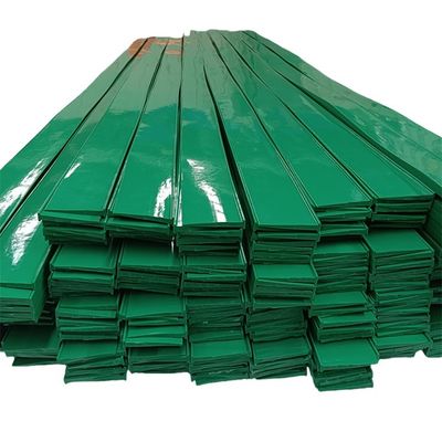 Custom Size Polyurethane Inclined Conveyor Belt Cleats White Green Color Selection