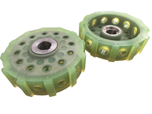 Heavy Load Polyurethane PU Coated Wheels 95 A Shore Hardness For Equipment