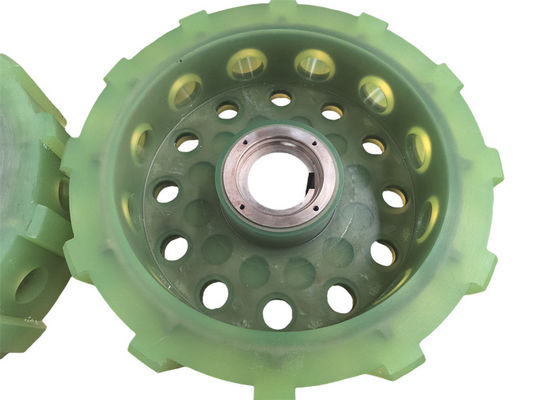 Heavy Load Polyurethane PU Coated Wheels 95 A Shore Hardness For Equipment