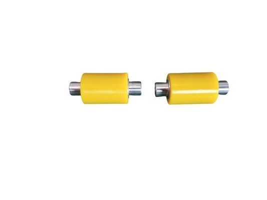 Yellow Polyurethane Conveyor Rollers Wear Resisting , Polyurethane Track Rollers