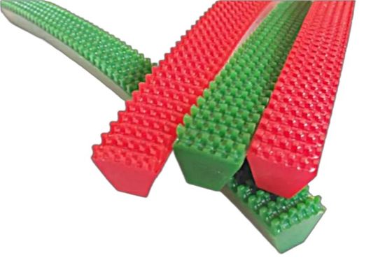 Customized Length Polyurethane Super Grip Belting Red Color Impact Resistant