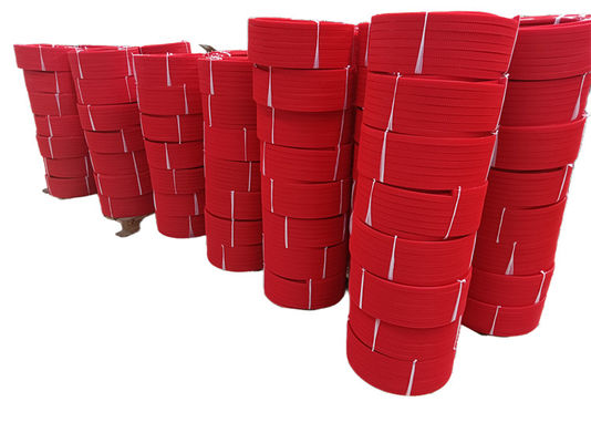 Red Color Polyurethane PU Super Grip Belt For Ceramic Transmission Line