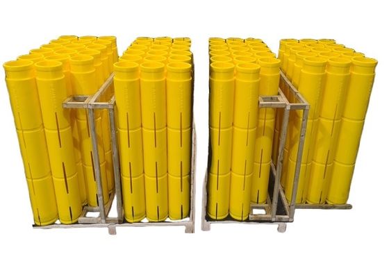 Red Color PU Submarine Cable Protection Duct  , Subsea Cable Protection Tubing