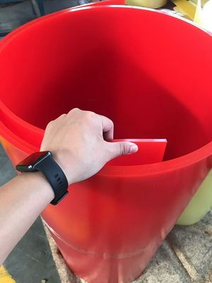 Espesor personalizado Rollo de chapa de poliuretano rojo amarillo para juntas y rodamientos