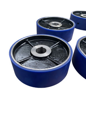 Ruedas recubiertas de PU multicolor para sistemas de AGV, ruedas de maquinaria pesada