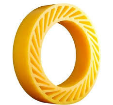 Red & Yellow Color Polyurethane Paper Press Wheel 65 A Hardness Wear Resistant