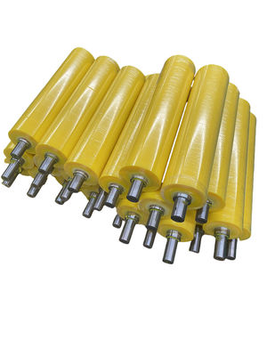 Roller de poliuretano industrial con revestimiento de PU resistente al aceite Rollers de poliuretano de color personalizado
