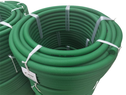 18 mm Superficie áspera Poliuretano PU Cinturón redondo Verde Color resistente al desgaste