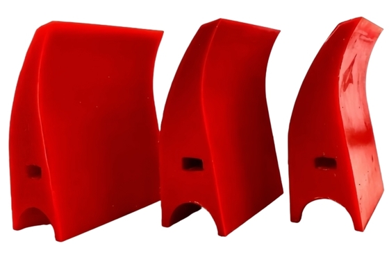 Corrosion Resistant PU Scrapers Polyurethane Conveyor Cleaner Red Green Color 85 A Shore